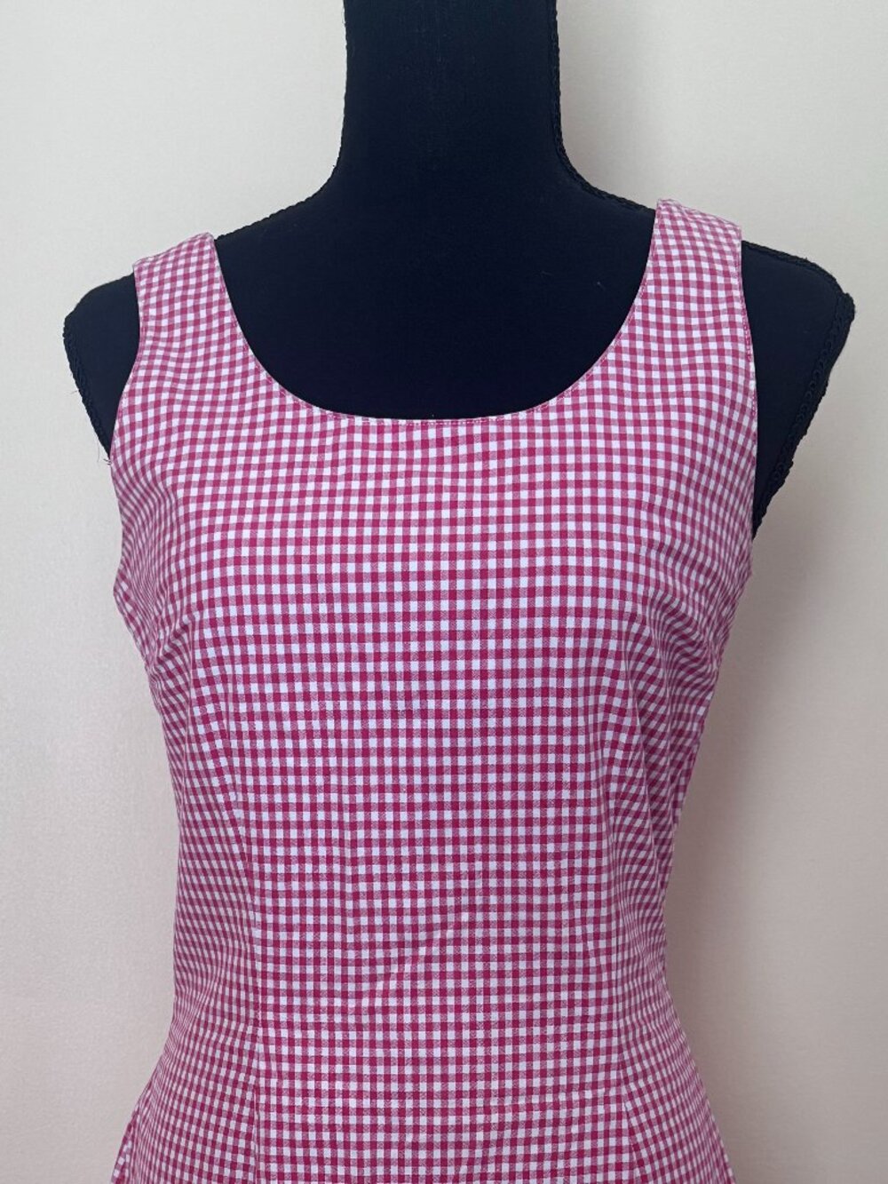 Vintage 90s Gap Red Gingham Shift Dress Size 4